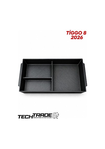 Chery Tiggo 8 2026 Kolçak Organizer-3 Bölmeli Siyah