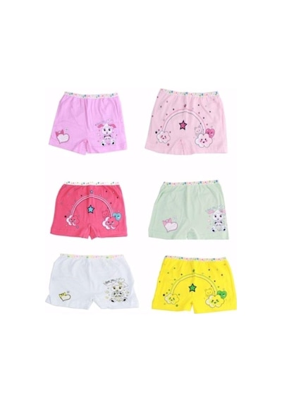Tutku 0181 Kız Çocuk Boxer 6 Adet