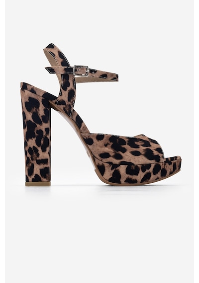 Valmenti Kadın Tekstil Leopar Topuklu Ayakkabı 828 8626 Bn Ayk Y26 Leopar Saten Çok Renkli