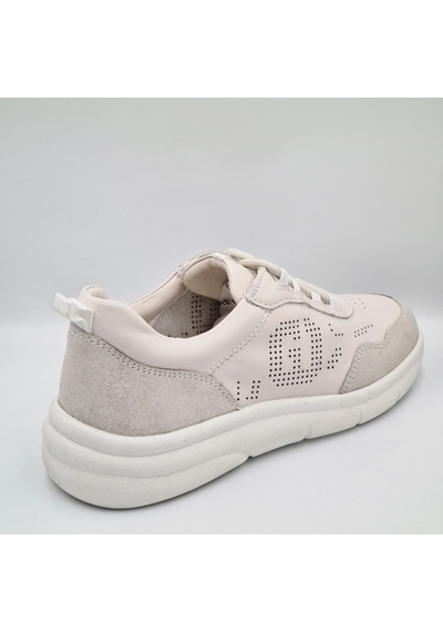 Greyder 34590 Kirli Beyaz Hakiki Deri Kadın Günlük Casual Sneaker Kirli Beyaz