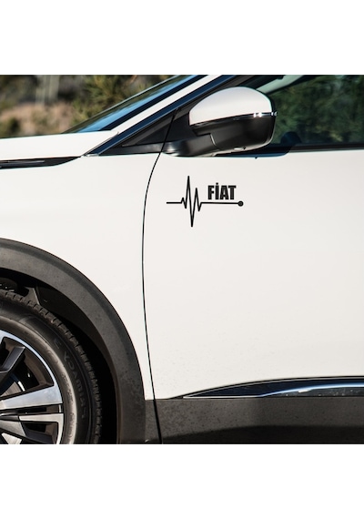 Fiat Nemo Sticker Sol Sağ Yan Ayna Altı Araç Markalı Sticke