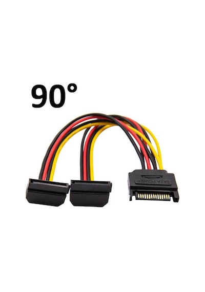 90 Derece Sata Power Çoğaltıcı 2 Li Y Splitter Sata Güç Kablo 90 Derece Sata Power Çoğaltıcı 2 Li Y Splitter Sata Güç Kablo