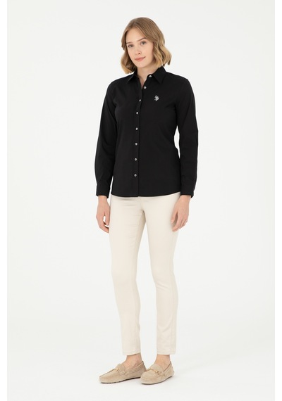 U.s. Polo Assn. Kadın Siyah Gömlek Basic 50293919-vr046 Siyah
