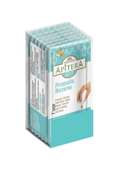 Apitera Gest Doğal Bal, Rezene, Nane, Kekik, Kakule, Zencefil Ve Propolis İçeren Takviye Edici 7 Li Saşe
