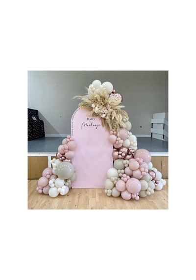 Krom Rose Gold Pink Blush Ve Deniz Kumu Balon Zinciri 100 Adet Mix