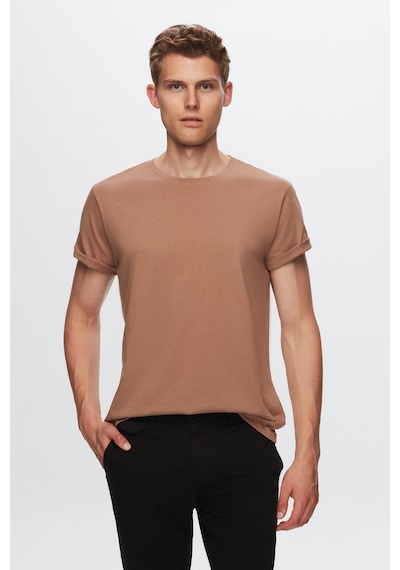 D's Damat Ds Damat Slim Fit Vizon Bisiklet Yaka %100 Pamuklu Nefes Alabilen T-shirt 4hc141996753m Vizon