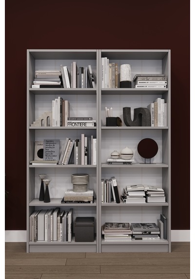 Asra Trend 2 Modüllü Kitaplık K-003 %100 MDF 10 Bölmeli Modern Ofis Çalışma Masası Yanı Rafı Kül Gri Asra Trend 2 Modüllü Kitaplık K-003 %100 MDF 10 Bölmeli Modern Ofis Çalışma Masası Yanı Rafı Kül Gri