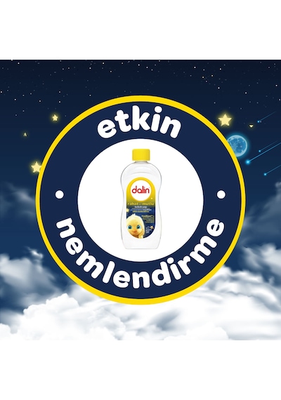 Dalin Rahat ve Mutlu Vanilya Kokulu Nemlendirici Bebek Yağı 300 ML x 6