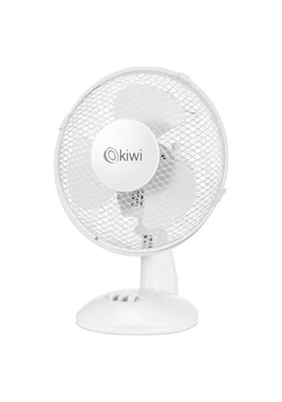 Masaüstü Vantilatör 23 Cm Fan Çapı, 3 Kademeli Hız Ayarlı, Salınım Fonksiyonlu, Sessiz Çalışan Kompakt Mini Fan, Ev Ofis Masa Üstü Kullanım İçin Beyaz Vantilatör