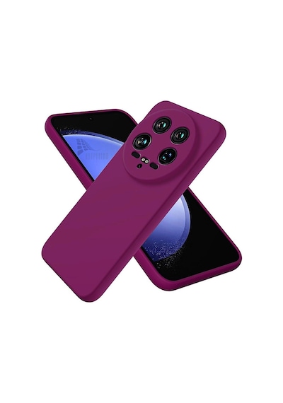 Xiaomi 15 Ultra Uyumlu Silikon Kılıf - Kamera Korumalı Esnek Pastel Renk Kapak - Mürdüm