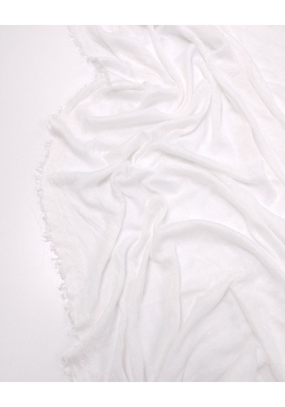 % 100 Lyocell 70gr/m2 İnce Tiril Tiril Örme Kumaş Elbiselik & Bluzluk 140x200cm-12319 Beyaz