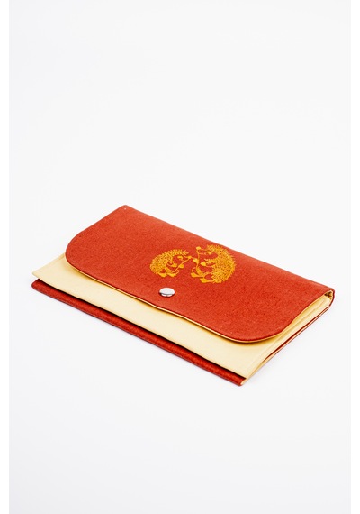 Fabric Craft Bag Kadın Kumaş Cüzdan Nakışlı Bordo