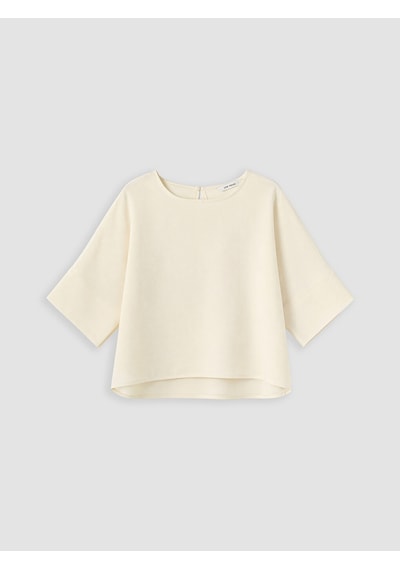 Lcw Vision Sarı Bisiklet Yaka Oversize Bluz
