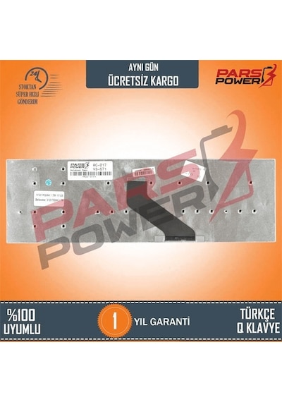 Acer Uyumlu Aspire E1-570G-33214G50Mnkk Notebook Klavye (Siyah TR) ( Pars power ) Siyah 280653