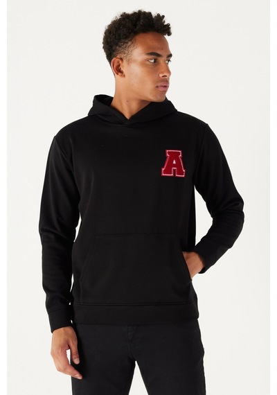 Ac&Co / Altınyıldız Classics Erkek Sıyah Standart Fit Normal Kesim İçi Şardonlu Kapüşonlu Sweatshirt SIYAH Ac&Co / Altınyıldız Classics Erkek Sıyah Standart Fit Normal Kesim İçi Şardonlu Kapüşonlu Sweatshirt SIYAH