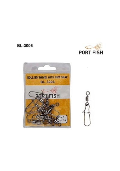 Portfish Bl-3006 Yuvarlak Kancalı Fırdöndü No:5 - Standart