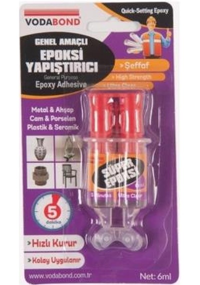 Vodabond Şırınga Epoksi Şeffaf 6ML