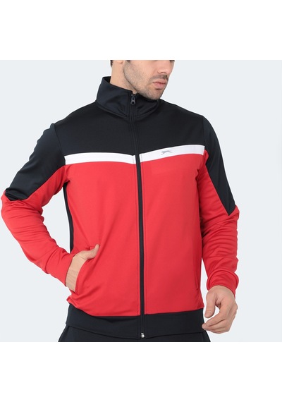 Slazenger RAMOS Erkek Fermuarlı Dik Yaka Cepli Lacivert Eşofman Takımı