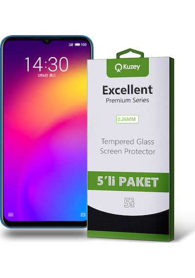 Meizu Note 9 ile Uyumlu Temperli Ekran Koruyucu Kırılmaz Cam Ekonomik 5'li Paket