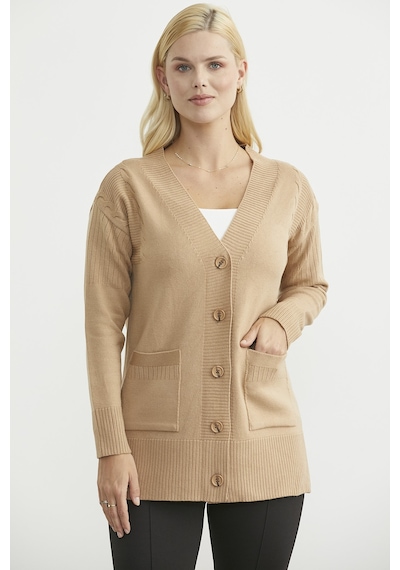 Sementa Oversize Cepli Triko Hırka - Kamel Kamel