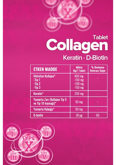 Zühre Ana 5 Tip Hidrolize Kolajen 60 Tablet