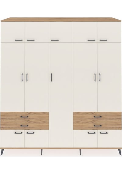 Kronos Dolap 12 Raflı 4 Çekmeceli 2 Askılı 220x59x243 Çam-aytaşı/çam Çok Renkli Kronos Dolap 12 Raflı 4 Çekmeceli 2 Askılı 220x59x243 Çam-aytaşı/çam Çok Renkli