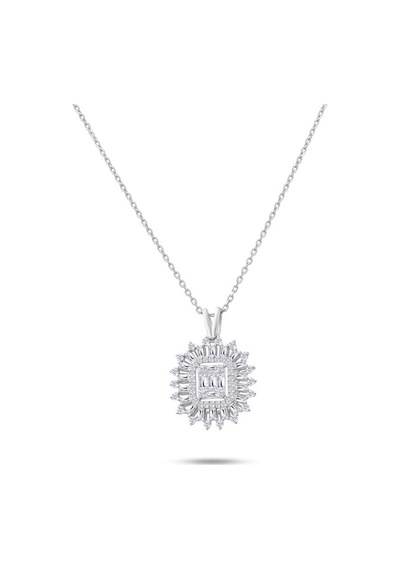 0.65 Karat Baget Pırlanta Kolye 60846364