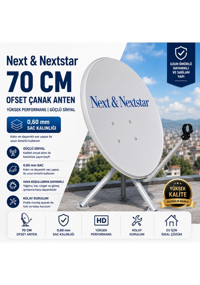Next Nextstar 70 Cm Ofset Çanak Anten 0,60 Mm