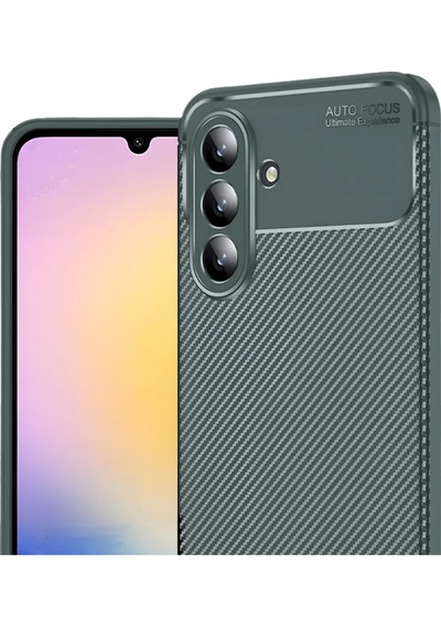 Samsung Galaxy S25 Fe İçin Uyumlu Kamera Korumalı Darbe Emici Karbon Fiber Desenli Kapak