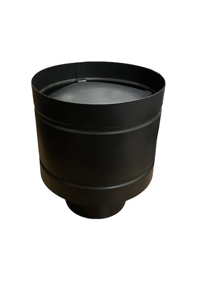 Baca Kalkanı / Çap: 13 Cm / Mat Siyah Eöaye / Baba's Stove