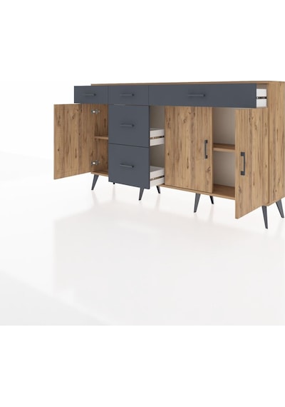 Arges Konsol 2 Raflı 5 Çekmeceli 3 Kapaklı 176x30x99 Çam-çam/antrasit Atlas Çam/antrasıt - Atlas Çam Arges Konsol 2 Raflı 5 Çekmeceli 3 Kapaklı 176x30x99 Çam-çam/antrasit Atlas Çam/antrasıt - Atlas Çam