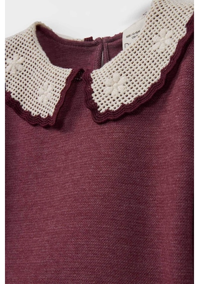 Defacto Kız Bebek Büyük Yaka Nakışlı Sweatshirt G4157a525aubr204 Bordo-br204