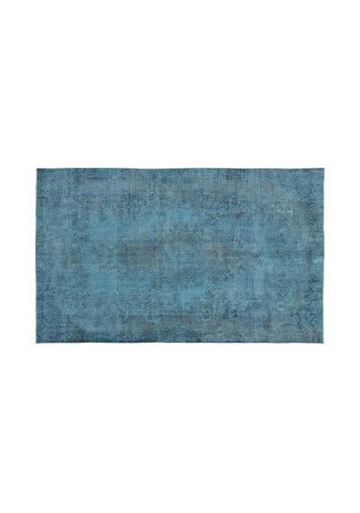 El Dokuması Vintage Yün-pamuk Turkuaz Halı 14976 180 X 288 Cm