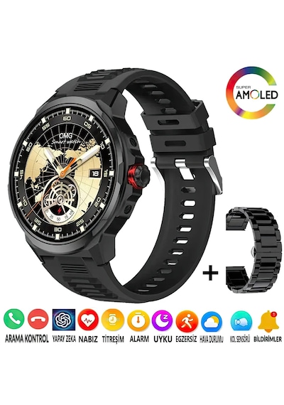 TT Castu-SK50 1.93" Amoled Akıllı Saat (İthalatçı Garantili)