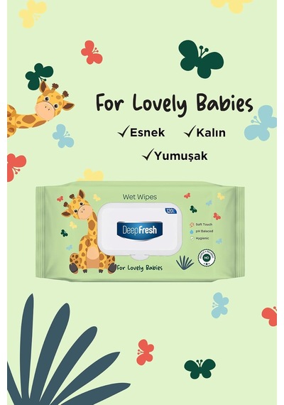 Islak Mendil Lovely Babies Zürafa 120 Yaprak 1000'li Set