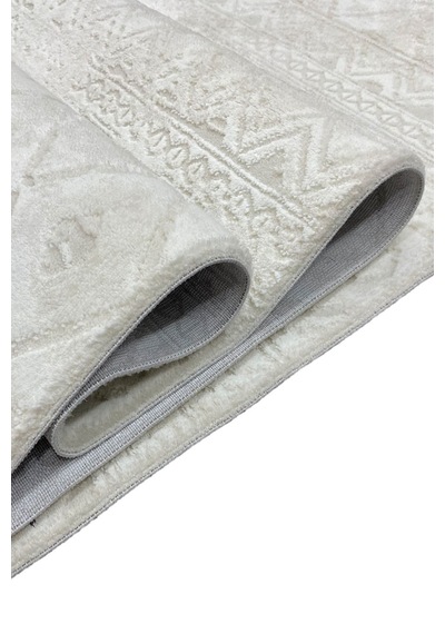 4 Metrekare - 6 Metrekare Bambu Tarz Modern Salon Oturma Odası Mutfak Halısı Antialerjik Krem 6165krem