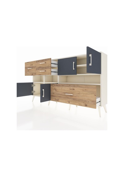 Arges Konsol 5 Raflı 4 Çekmeceli 4 Kapaklı 176x30x99 Aytaşı-antrasit/çam Antrasıt/atlas Çam - Aytası Arges Konsol 5 Raflı 4 Çekmeceli 4 Kapaklı 176x30x99 Aytaşı-antrasit/çam Antrasıt/atlas Çam - Aytası