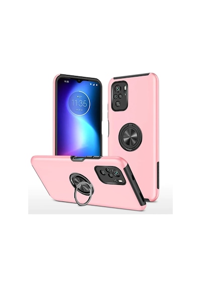Xiaomi Poco F3 Uyumlu Kılıf Elit Yüzüklü Kapak - Pembe