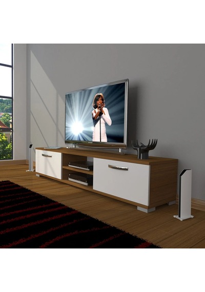 Decoraktiv Eko 140 Slm Dvd Tv Ünitesi Tv Sehpası - Ceviz - Beyaz Ceviz - Beyaz