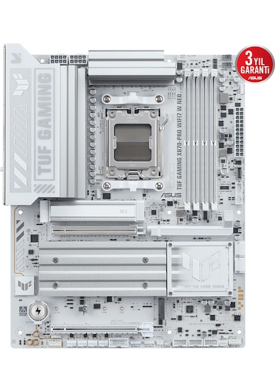 Asus Tuf Gamıng X870-pro Wıfı7 W Neo Ddr5 Hdmı-dp Typec Pcıe 5.0 Am5 Atx Beyaz
