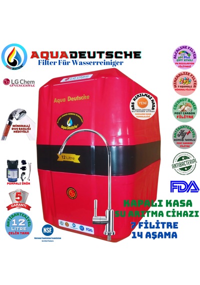Aqua Deutsche 12 Litre 7 Filitre Pompalı Su Arıtma Cih...