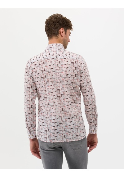 Pierre Cardin Bej Regular Fit Uzun Kollu Gömlek