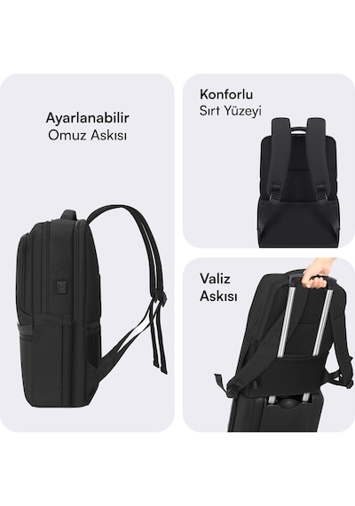 Mack Mce-1213 16 Offıce Pro-4 Eco Notebook Sırt Çantası Siyah