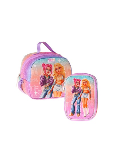 Wow Generation Kız Çocuk Star Pembe - Mor Thermo Beslenme Çantası Ve Kalemlik Seti - Setwg-w6035