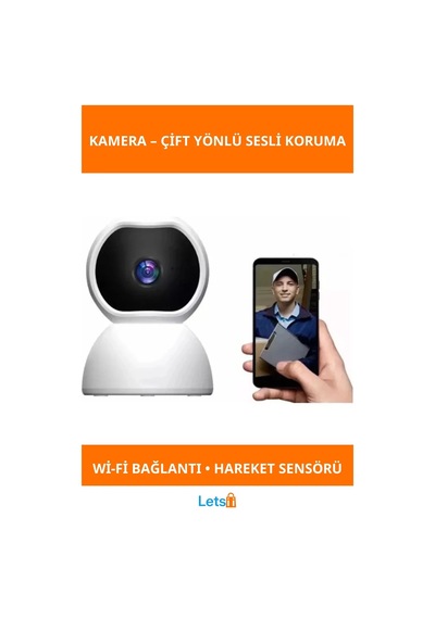 Çift Taraflı Ses Özellikli Wi Fi Güvenlik Kamerası