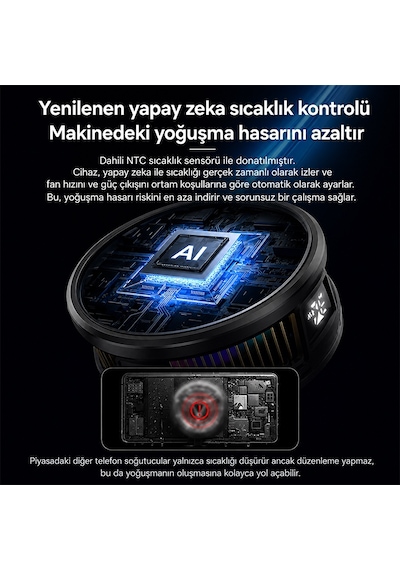 Memo Cx26 Ultra 30w Manyetik Telefon Soğutucu Rgb Magsafe Mobil Oyun Soğutucusu Yapay Zeka Destekli