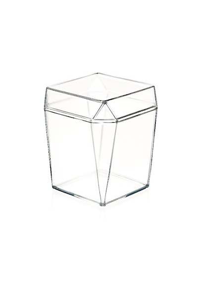 Şeylişeyler - Diamond 250 Cc Şeffaf Kristal Plastik Kase Ve Kapak Ps - 50 Adet