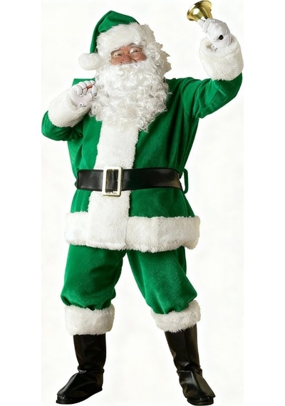 Yeşil Noel Baba Kostümü Yetişkin