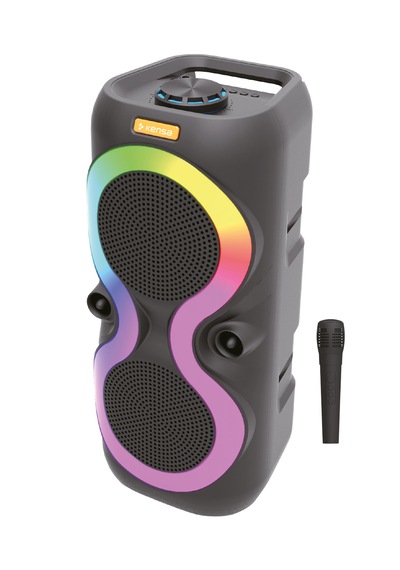 Taşınabilir Mikrofonlu 40w Led Işıklı Bluetooth Hoparlör Seti
