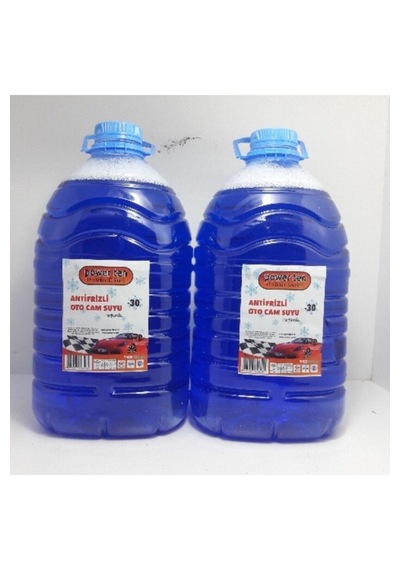 Powerten 5 Litre Cam Suyu 2 Adet Toplam 10 Litre Etkili Temizlik & Donmaya Karşı Koruma
